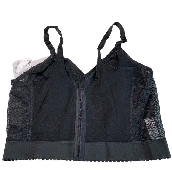 Rago Women's Long Line Bra Style 2202 Black Lace 48B - Picture 3 of 5